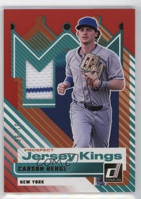 2025 Panini Donruss Prospect Jersey Kings Red 31/99 Carson Benge #PJK-CB 0o4t