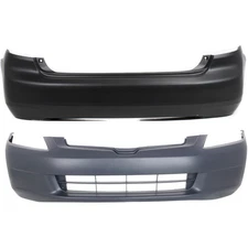 Front Rear Bumper Covers Set For 2003-2005 Honda Accord Sedan