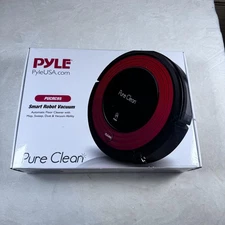 Pyle Pure Clean PUCRC95 Smart Robot Vacuum Mop Sweep Dust Auto Cleaner Red