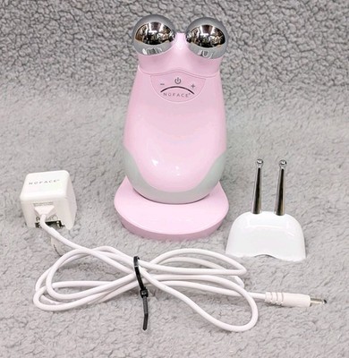NuFACE Trinity Microcurrent Toning Device Pink with Eye & Lip Accessory 