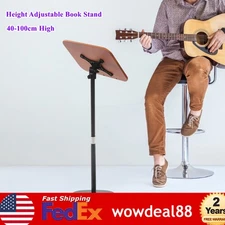 Book Stand Height Adjustable Music Stand Dual-Use Floor Book Holder Lectern Rack