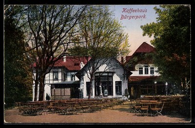 Ansichtskarte Bremen, Kaffeehaus Bürgerpark am Emmasee, H. Dunker 1929 
