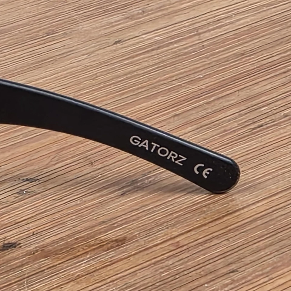 Gatorz Delta Sonnenbrille Herren schwarz braun getönt Aluminium mit Seitenschutz Hergestellt in den USA - Bild 4 von 4