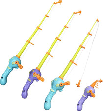 3 Pcs Fishing Rod Pole Pool Toy,Fishing Bath Toys Game for Bath Time Carnival,Ed