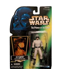 Kenner Star Wars POTF AT-ST Driver Action Figure Green Holo Card 1996 MOC New