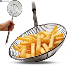 Stainless Steel Spider Strainer Skimmer Ladle for Kitchen Cooking 