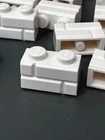 100 ~ BRAND NEW LEGO 1x2 WHITE BRICK WALL MASONRY CASTLE STONE PROFILE LOT
