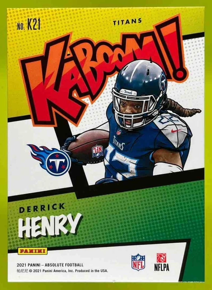 Panini Football Absolute Derrick Henry Kaboom 2021 #K21 Ravens Titans Foto 2 de 2