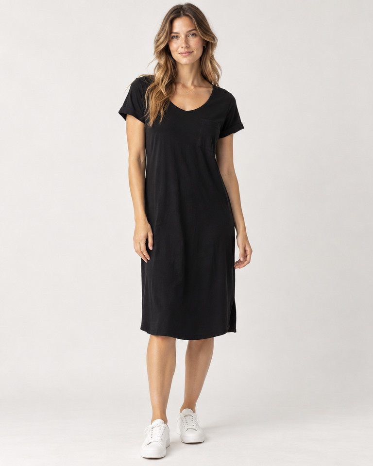Sportsgirl Ladies T-Shirt Dress in Black - Size S - 5+ items free AU post