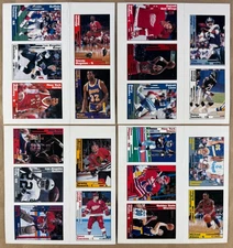 1992 Sports Collectors Digest Pocket Price Guide 4 Uncut Sheets Stars 8x8.5