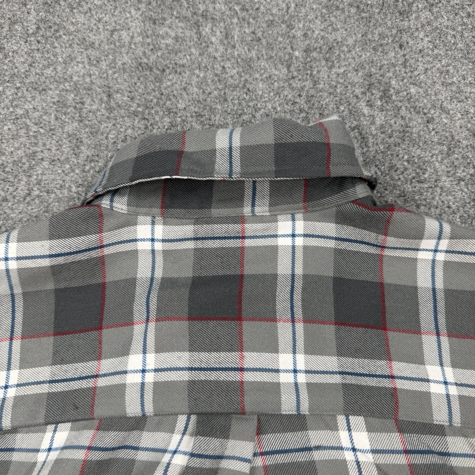 Born Scum Count Me Out Flannel Shirt Mens Small Gray Plaid Long Sleeve - product detail image 12