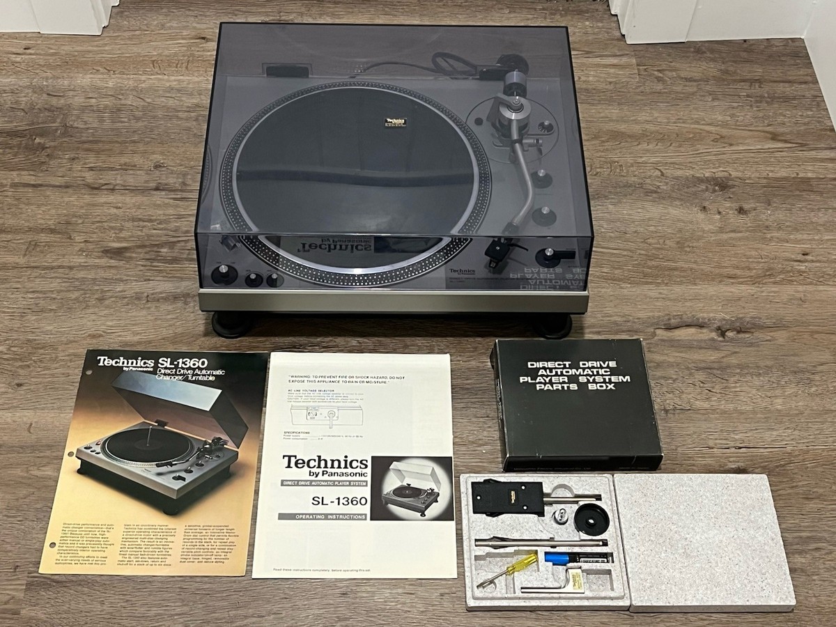 LP  Technics SL-1360 turntable NMint. Play1-6LPs w/multi-play spindle