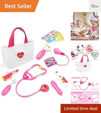Doctor Kit for Toddlers 3-5 Old, 18-Piece Doctor Bag Pretend Play Toys, Dura...