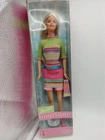 Vintage 2002 Mattel Barbie Boutique Blonde Doll Striped Sweater Dress #56431