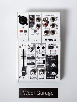 Yamaha AG03 USB Mixer Audio Interface Compact 3-Channel Tested w/ USB Cable