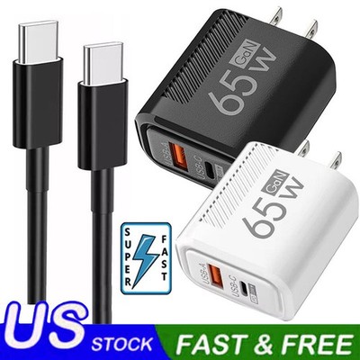 65W Fast Wall Charger Power Adapter & Cable For Samsung A17 A16 A56 A15 A55 A14