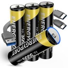 ENERGYPORT 4pack USB AA Li-ion Rechargeable Batteries 1.5V 3000mWh w/USB-C Cable — photo 1