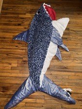 Shark Tail Youth Faux Fur Fleece Blanket Sleeping Bag ISAAC MIZRAHI 58 X 17