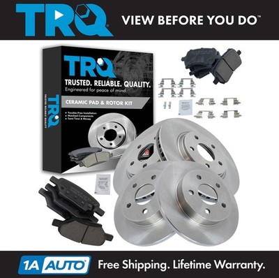 TRQ Premium Ceramic Brake Pad & Rotor Front & Rear Kit for Chevy Pontiac