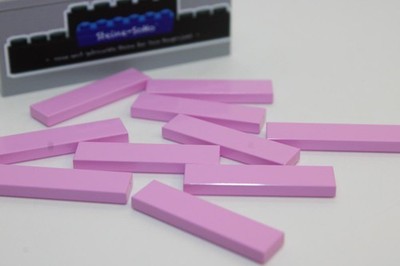Lego (c) 10x Fliesen - 1x4 pink - 2431 - bright tile - Kacheln -