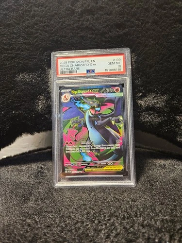 Mega Charizard X ex 109/094 Me02: Phantasmal Flames Holo PSA 10 English