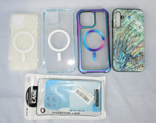 Smart Phone cases lot of 5 plastic different sizes blue wallet