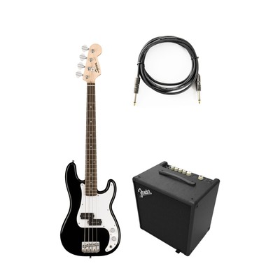 Squier Mini P-Bass Black - Pack basse électrique-Set