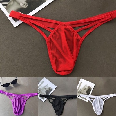 Herren Netz Tanga Unterwäsche G String T Rücken Ausbuchtung Beutel leichtes De