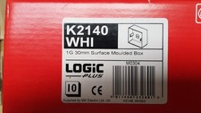 10x MK K2140WHI Logic Plus 1 Gang 30mm Pattress Back Box White