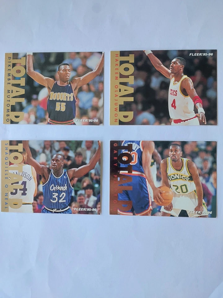 Juego completo de 12 cartas NBA - 1995-96- Fleer TOTAL D inc Michael Jordan & Shaq O'Neal Foto 3 de 4