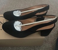 Black Suede Heels / Shoes Size 4 BNIB From Brand That Sells In Debenhams