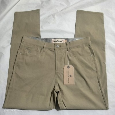 Tailor Vintage Men s Connecticut Originals Canaan Slim Tech Pants Khaki 32-38