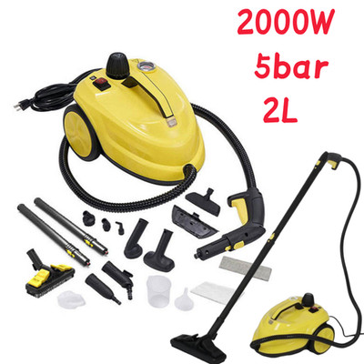 2000W Dampfreiniger Reinigungsmaschine 2L Tank Dampfbesen mit 13 Zubehör 