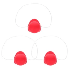 3 Pcs Red Rubber Clown Nose Big Honking Nose for Halloween Masquerade Party