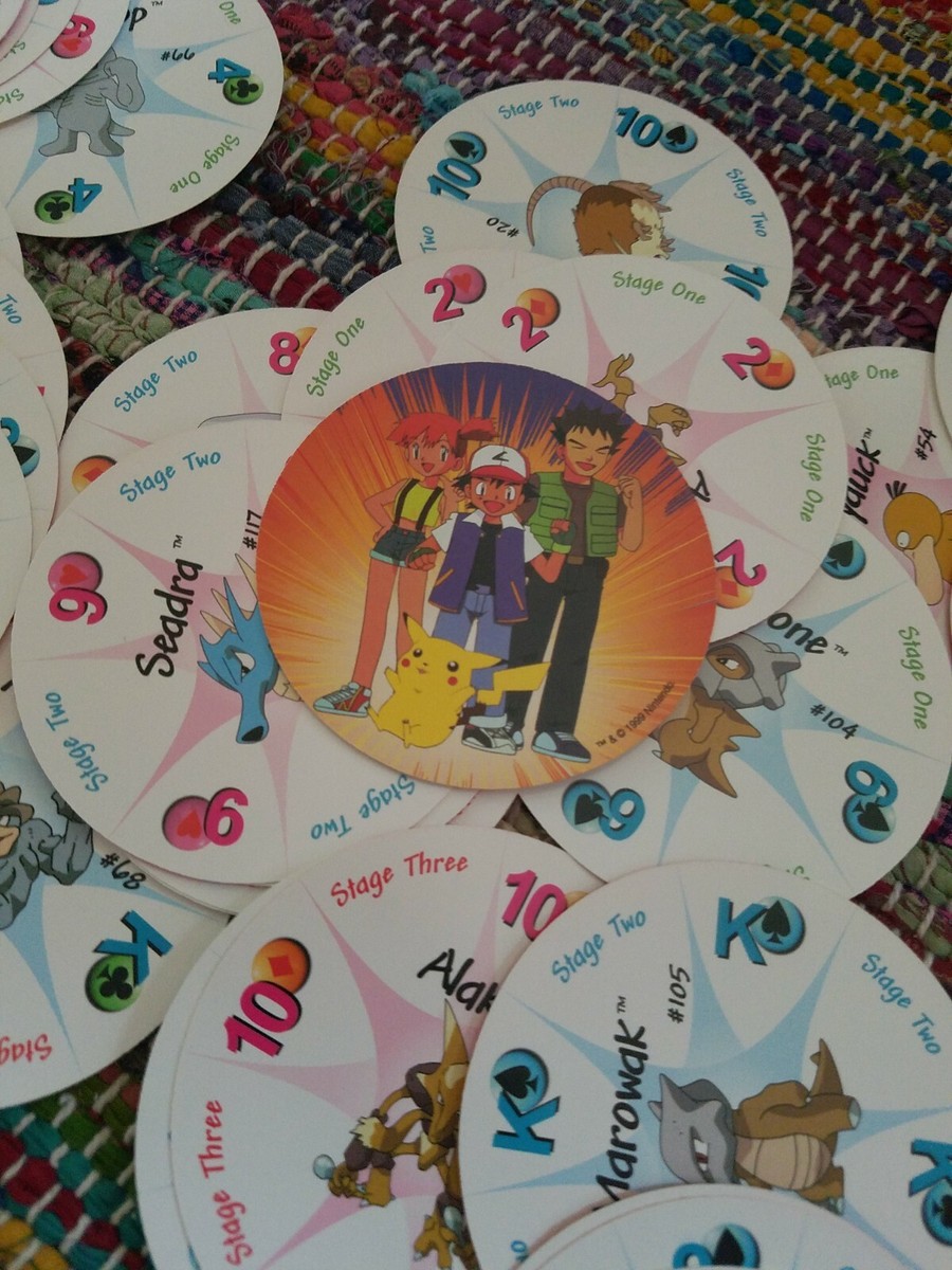 pokemon circle cards Rare 1999 Nintendo Pokemon Circular Card Game Spades Dont See Any Others  Like It