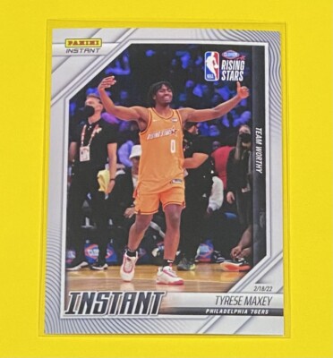 2021-22 Panini Instant Tyrese Maxey NBA RISING STARS 1/855 SP Team Worthy #31  
