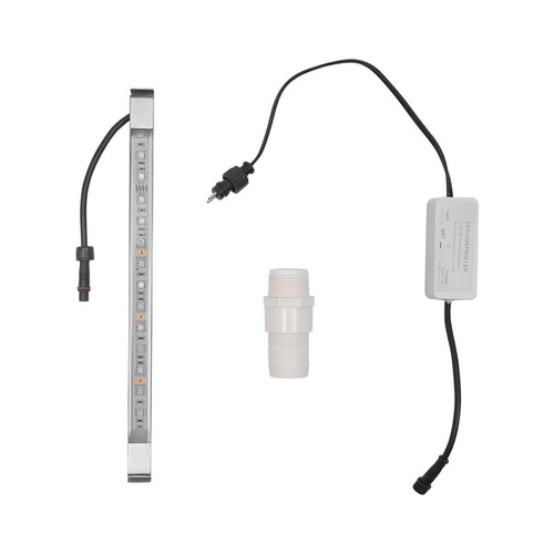Fuente de piscina de 12 pulgadas cascada aliviadero tira de luz LED multicolor con control remoto - Imagen 3 de 17