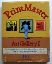 PrintMaster Art Gallery I + Box and Extras, PC/DOS, Vintage 1985