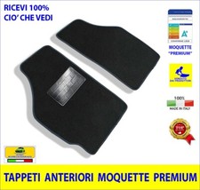 Kit Tappetini Auto SOLO ANTERIORI 2pz compatibili con Fiat Punto 188 1999-2010 | Set 2 tappeti anteriori su misura in moquette, bandiera Italia