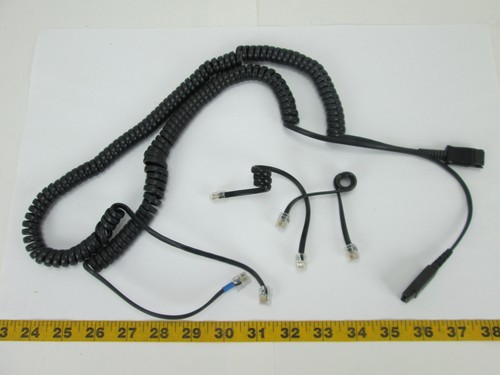 Lot of 4 Plantronics Cord Plugs Telephone Office School Home Business T