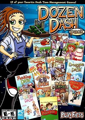 12 PC DASH GAMES Diner Wedding Fitness Parking Diaper Hotel Doggie Cooking  MORE