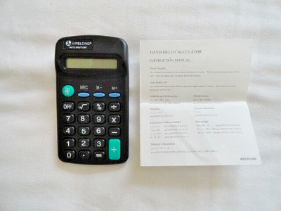 LIFELONG Electronic LCD Calculator with Owner's Manual NIB