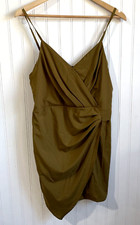 Favlux Fashion Dress Womens Large Green Spaghetti Strap Mini Lined Party