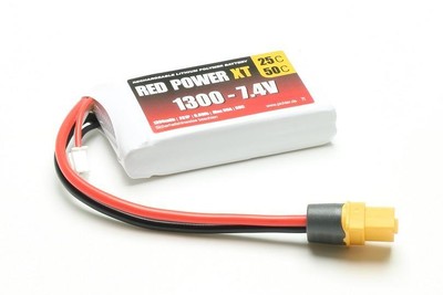 RED POWER LiPo Akku RED POWER XT 1300 - 7,4V / 15412