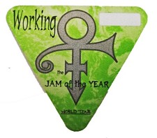 PRINCE Tour PASS Jam Of The Year 1997 WORKING Triangular GREEN Original #85