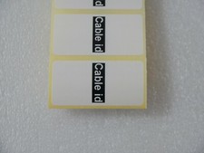 50 x Cable ID Labels Self Adhesive Identification Stickers Tags Plugs WHITE