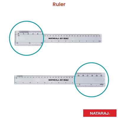 Klar Kunststoff Lineal 30cm/12'' Skala - Transparentes Messwerkzeug für Schule & Off
