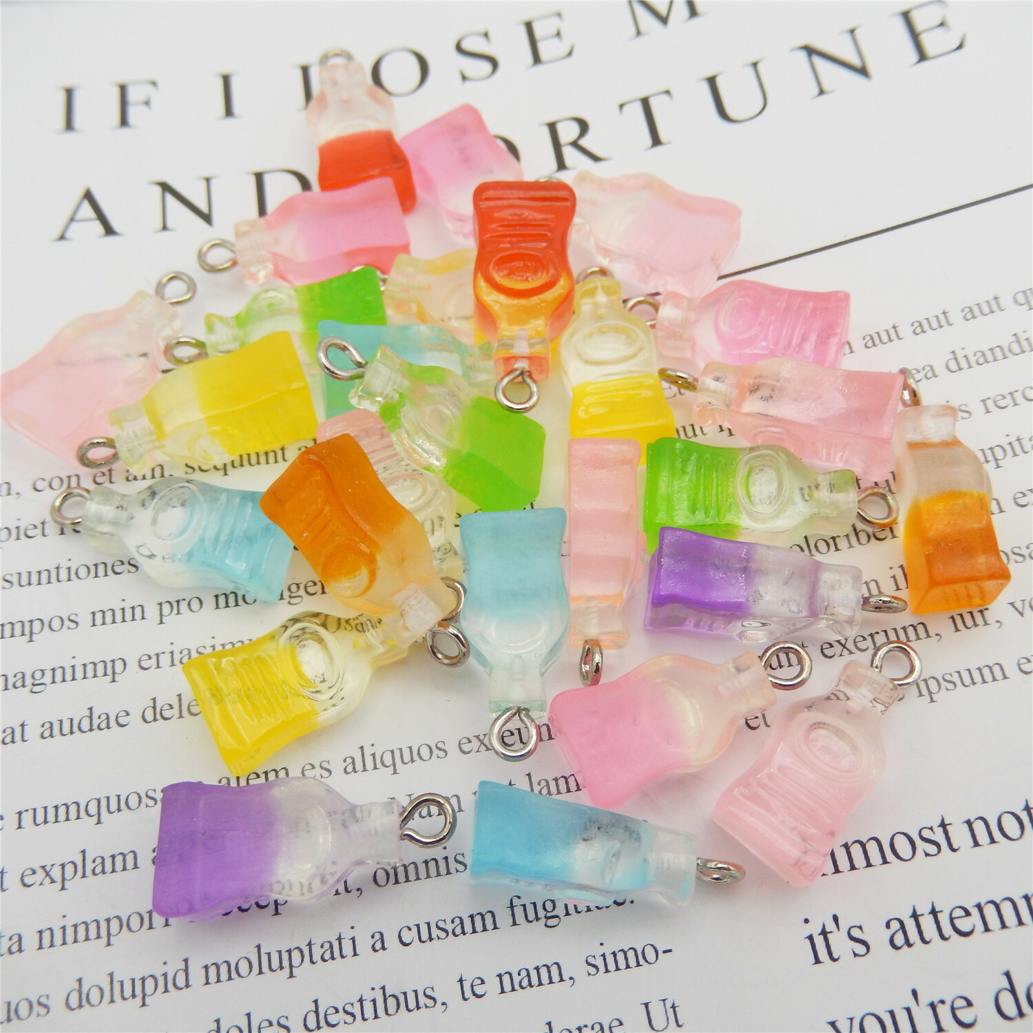 Pcs Assorted Metal Eyelet Loop Plastic Drink Bottles Pendants Charms 22x10mm Ebay