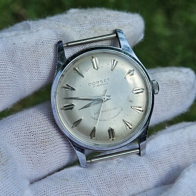 Vintage Dorset Wristwatch 17 Jewel Men's Mechanical Wind Up Working Cal 29 UT