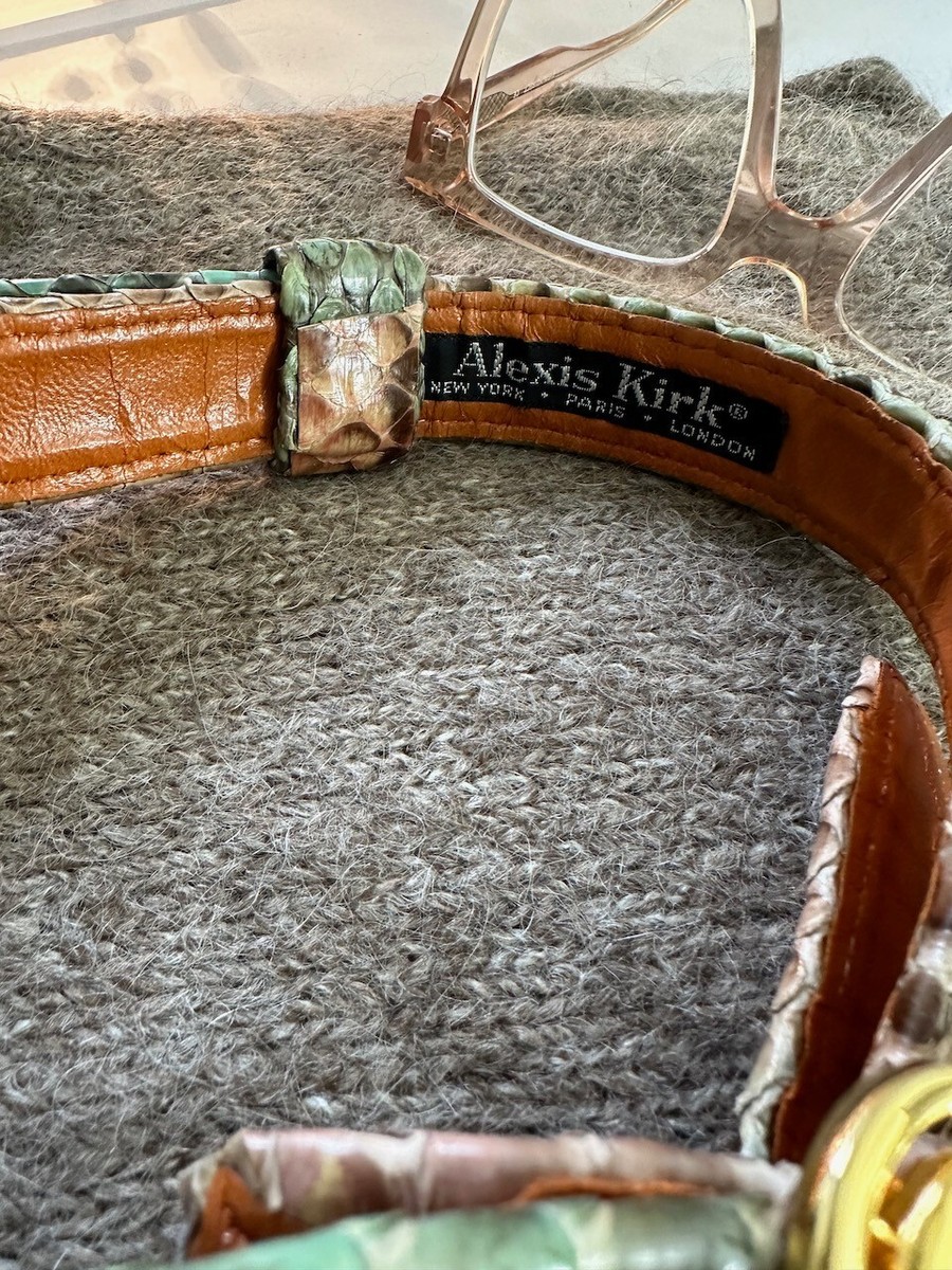 Vintage ALEXIS KIRK Snakeskin Reptile Adjustable Leather  display picture 3